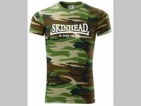 Skinhead a Way of Life pánske maskáčové tričko 100 %bavlna 
